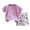 Light Purple, variant on WOYY Girls Outfits Giraffe Print Short Sleeve T-Shirt Shorts Set, Sizes 24-36M