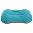 thumbnail image 1 of Almohada inflable de compresión para acampar, almohada inflable para acampar, almohada para acampar para dormir (azul) flocada compacta, cómoda, 1 of 5