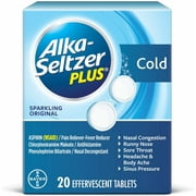 Alka-Seltzer Plus Sparkling Original Effervescent Tablets | 20 ct (Pack of 4)