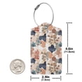 thumbnail image 4 of Naloa Watercolor Plants Luggage Tag for Suitcase Leather Baggage Tag with Stainless Steel Loop Privacy Cover for Women Men Girls-2 PCS, 4 of 5