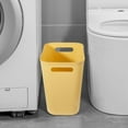 thumbnail image 4 of MaxxMarket Plastic Small Trash Can Wastebasket, Garbage Container Basket for Bathrooms, Laundry Room, Kitchens, Offices, Kids Rooms, Dorms, 3.5 Gallon, Yellow, 4 of 10