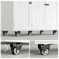thumbnail image 5 of Aiho 41.7" Rolling Kitchen Island Cart with Storage & Folding Breakfast Bar - White, 5 of 7