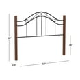 thumbnail image 2 of Hillsdale Matson Full/Queen Metal Headboard with Cherry Wood Posts without Frame, Black/Cherry, 2 of 4