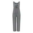 thumbnail image 3 of KOMOO Women Printed Loose Jumpsuit Pockets Waid Leg Jumpsuits U-Neck Sleeveless Overalls Plus Size, 3 of 9