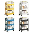 thumbnail image 6 of Adjustable 3 Layer Plastic Storage Cart On Wheels Kitchen Pantries Organizers For Kitchen Bathroom Home Organization, 6 of 9