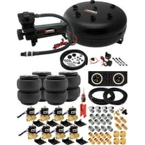 Vixen Air Suspension Kit for Truck/Car Bag/Air Ride/Spring. On Board System- 200psi Compressor, 4 Gallon Tank. For Boat Lift,Towing,Lowering,Leveling Bags,Onboard Train Horn,Semi/SUV VXX3804FB/4840B