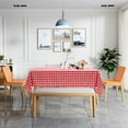 thumbnail image 3 of Costway Polyester Tablecloth Rectangle Table Buffalo Plaid Table Cover 60'' X 126'' Set of 10 Red, 3 of 11