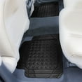 thumbnail image 6 of FH Group Trimmable ClimaProof Rubber Floor Mats With Footprint Design Black – Full Set, 6 of 7