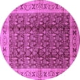 thumbnail image 1 of Ahgly Company Indoor Round Oriental Purple Traditional Area Rugs, 8' Round, 1 of 4