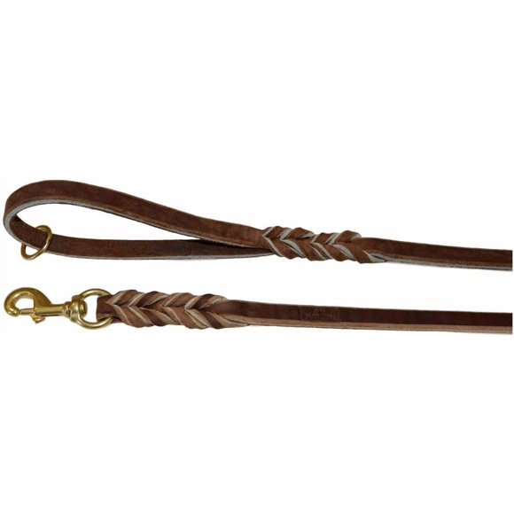REDLINE K-9 Premium 5/8 inch Soft Leather Dog Leash, Used by Top Trainers Worldwide, Super Soft, Made in Our Amish Leather Shop (5/8-inch x 3-feet)