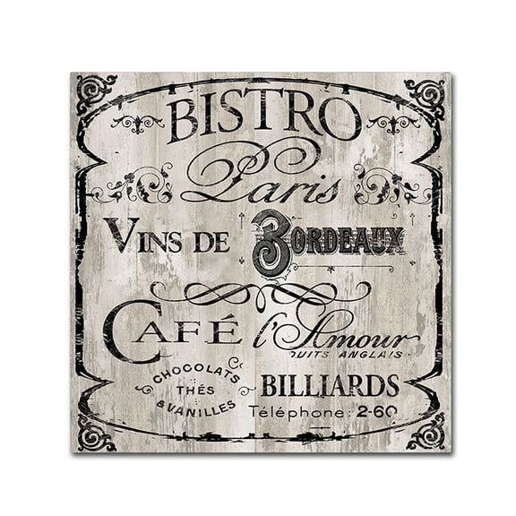 Color Bakery 'Paris Bistro III' Huge Canvas Art 35 x 35