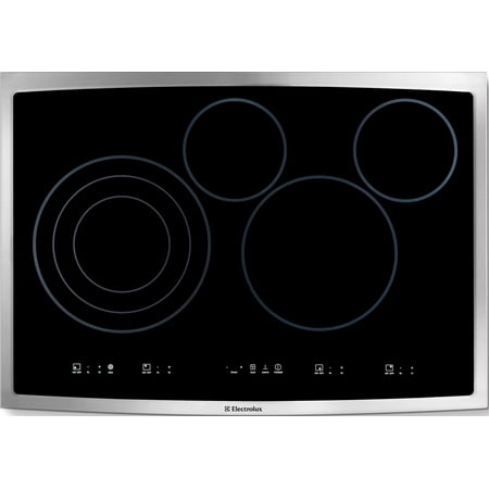 EI30EC45KS 30 Smooth Surface Electric Cooktop With Touch-Control Flex-2-Fit Elements Glide-2-Set Control Panel Easy-to-Clean Cooktop Surface Keep Warm Setting in Stainless Steel