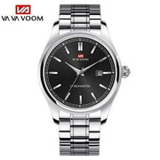Vava Voom watch for men business style clock fashion casual quartz movement stainless steel strap waterproof calendar own brand wristwatch