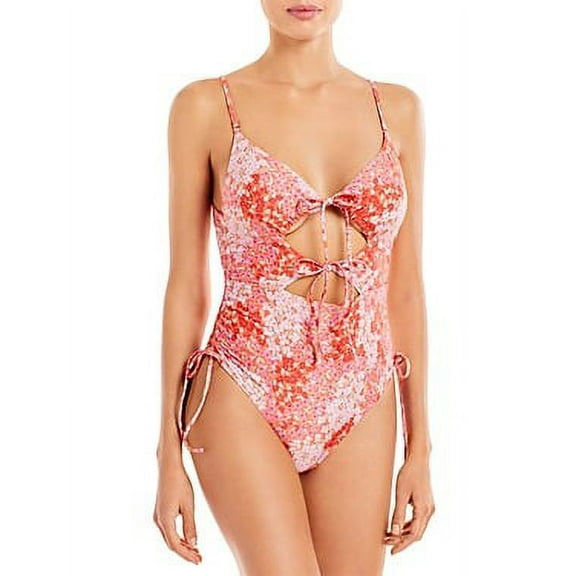 Bond-eye PEACH Tied Together One Piece Swimsuit, US Small