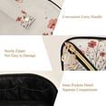 thumbnail image 5 of FORMRS Makeup Bag Travel Cosmetic Organizer for Women Fold Flat Zipper Pouch with Handle, Red Flower, 5 of 8