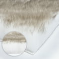 thumbnail image 6 of Phantoscope Ultra Soft Faux Fox Fur Series Decorative Indoor Area Rug 3x5 Feet Rectangle, White with Brown Tip, 1 Pack, 6 of 8