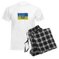 thumbnail image 6 of CafePress - Ukraine Coat Of Arms Flag Pajamas - Men's Light Loose Fit Cotton Pajama Set, 6 of 7