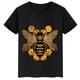 thumbnail image 5 of Ropa infantil con estampado de abejas, camisetas negras de manga corta de verano para niños, camisetas de algodón personalizadas para niños y niñas, 5 of 5