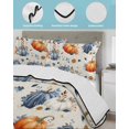 thumbnail image 3 of Fall Pumpkin Twin Size Down Alternative Comforter, Lightweight Comforter Quilt Bedding Set with Pillow Shams Thanksgiving Autumn Daisy Rustic Leaves Beige Bed Comforter Duvet Insert 68"x86", 3 of 6