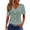 Green, variant on Round Neck Casual Loose Single Breasted Short Sleeved T Shirt Summer Fashion Clothing for Women