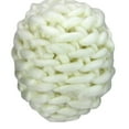 thumbnail image 2 of Allstate Cream White Knit Hanging Shatterproof Christmas Ball Ornament 7" (175mm), 2 of 3