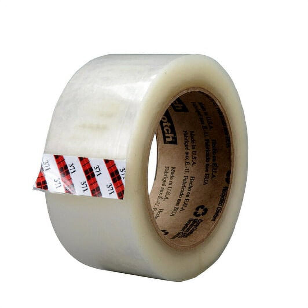 3M Scotch 371 Box Sealing Tape: 2 in. X 110 Yds Clear - 3-Pack