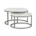 thumbnail image 4 of Darden Bohemian Nesting Coffee Tables, Set of 2, Dark Gray Base with White Wood Top, 4 of 11