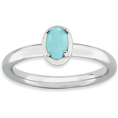 Stackable Expressions Turquoise Sterling Silver Polished Ring