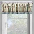 thumbnail image 2 of Ambesonne Farmhouse Valance Pack of 2, Lavenders Cottagecore Art, 42"X18", Pale Teal Eggshell, 2 of 5