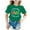 Green, variant on Kids Back To School Graphic Short Sleeve Round Neck Tee Bright Comfortable Blend Soft Everyday Wear For Boys Girls, 8-9 Years, Black