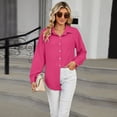 thumbnail image 5 of Eternatastic Womens Oversized Button Down Shirts Dressy Casual Long Sleeve Blouses Summer Work Tops Tunics, 5 of 6
