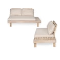 thumbnail image 3 of Christopher Knight Home 2-Piece Left and Right Outdoor Sofa Set, Wood Frame with Cushions, Light White+Sand, 3 of 7