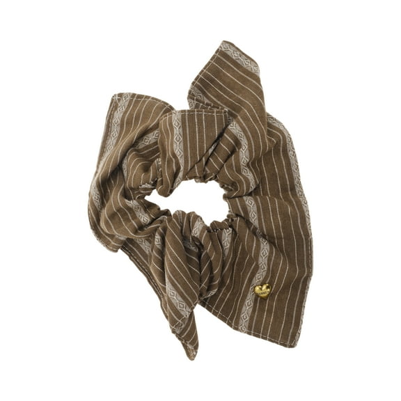 Unique Bargains 1 Pc Elegant Stripe Scrunchies for Home Coffee Color