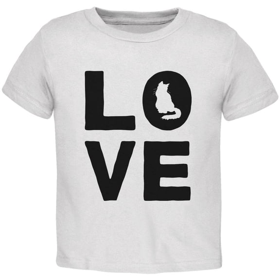 Cat Love Toddler T Shirt White 5T
