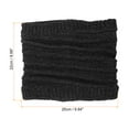 thumbnail image 2 of Uxcell Winter Neck Warmer, Men Knitted Neck Gaiter, Black, 2 of 6