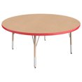 thumbnail image 1 of ECR4Kids 48in Round Everyday T-Mold Adjustable Activity Table Maple/Red/Sand - Toddler Swivel, 1 of 2