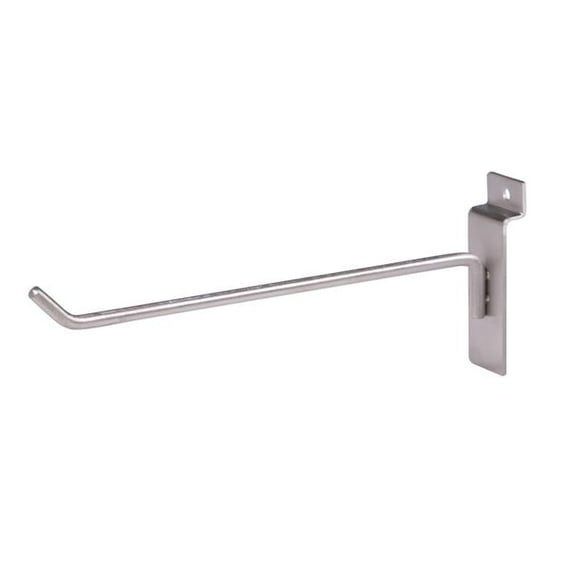 Econoco BQSWH8SN 8 in. Hook for Slatwall, Satin Nickel