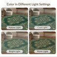 thumbnail image 7 of ODIKA 6'x9' Washable Area Rug Non-Slip, Easy Care, Round Rings Boho Leaves Ring Symmetrical Motif Circle Classroom for Family Room, Living Room, Master Bedroom, 7 of 7