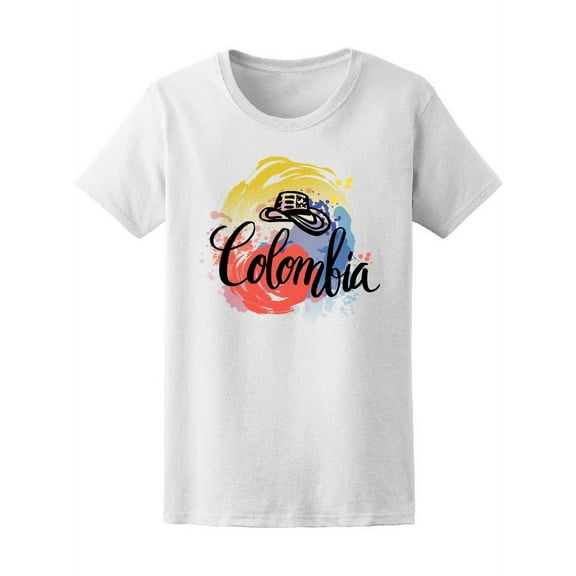 Watercolor Colombia T-Shirt Women -Image by Shutterstock, Female XX-Large