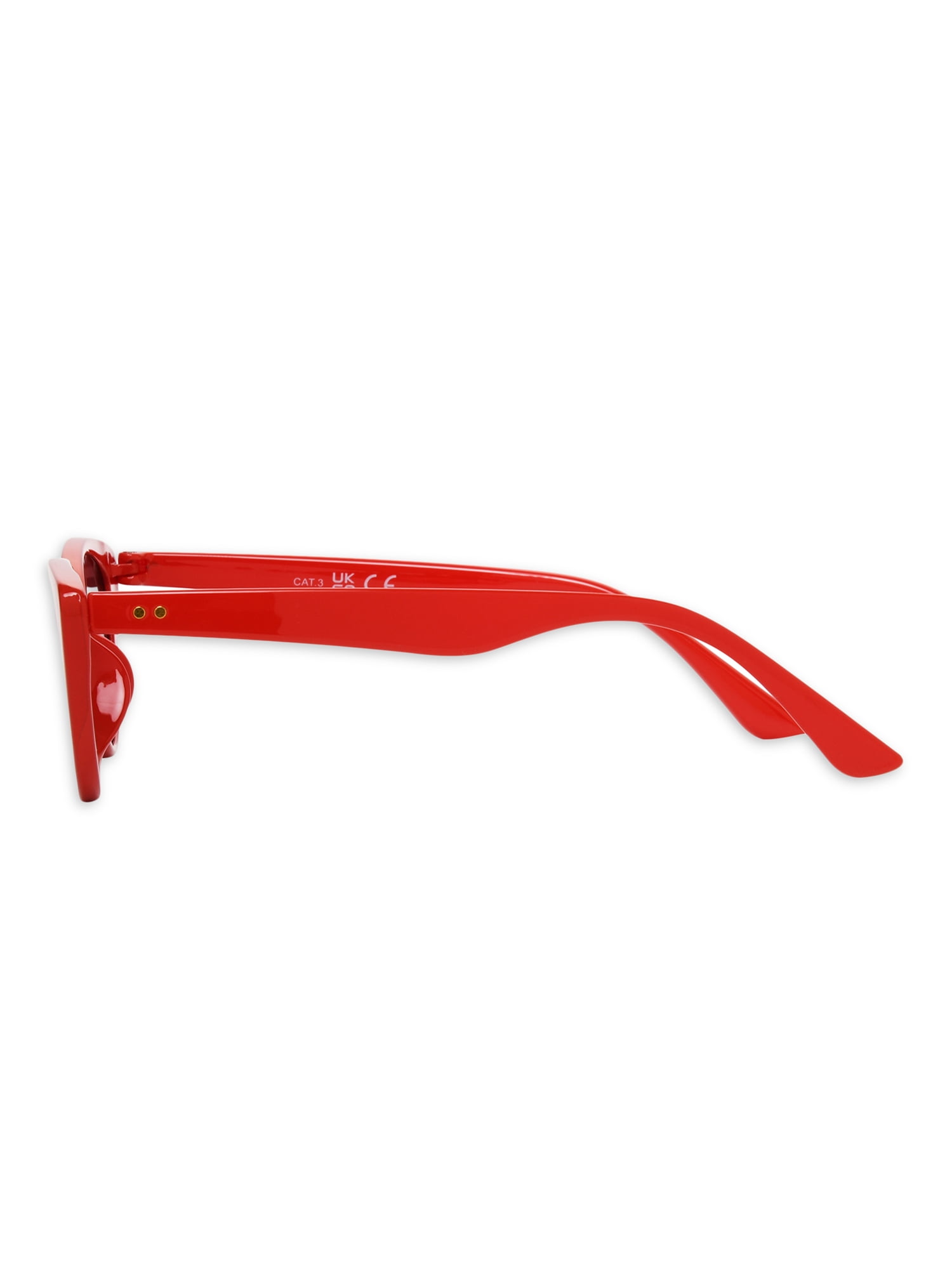No Boundaries Women's Cat Eye Red Sunglasses