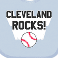 thumbnail image 4 of Inktastic Cleveland Rocks with Baseball Inversed Boys or Girls Baby Bib, 4 of 4