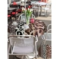 thumbnail image 6 of Outdoor Tablecloth with Umbrella Hole Zipper Animals Printed Striped Round Tablecloth 60" Waterproof Outside Table Cloth Rustic Country Leopard Textured Patio Table Cover Tablecloths for Picnic Party, 6 of 8