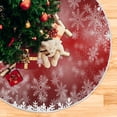 thumbnail image 5 of FMSHPON Snowflake Santa Xmas Tree Xmas Christmas Tree Skirt Stand Mat for Holiday Party Decoration Indoor Outdoor 48 inches, 5 of 6