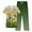 04-Green, variant on Nursing Uniforms Scrubs Sets for Women Short Sleeve Top & Straight Leg Pants Floral with Pockets Army Green Size 2XL