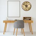 thumbnail image 4 of Metal Wall Hanging Clock Minimalism Silent Non-Ticking Mist Round Battery Operated Easy to Read for Home Bedroom Office Kitchen Decoration Superficie de latón E BLESIY Reloj de pared, 4 of 7