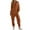 Brown, variant on aidice Summer Jumpsuits for Women Casual V Neck Long Sleeve Loose Jogger Pants Rompers with Pockets