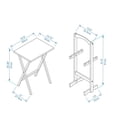 thumbnail image 6 of Contemporary Home Living 5-Piece Folding Tray Table Set with Stand - 26.5" - Multicolor, 6 of 9