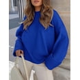 thumbnail image 2 of Suéter PRETTYGARDEN Azul Oversized Peludo Cuello Redondo XS, 2 of 8