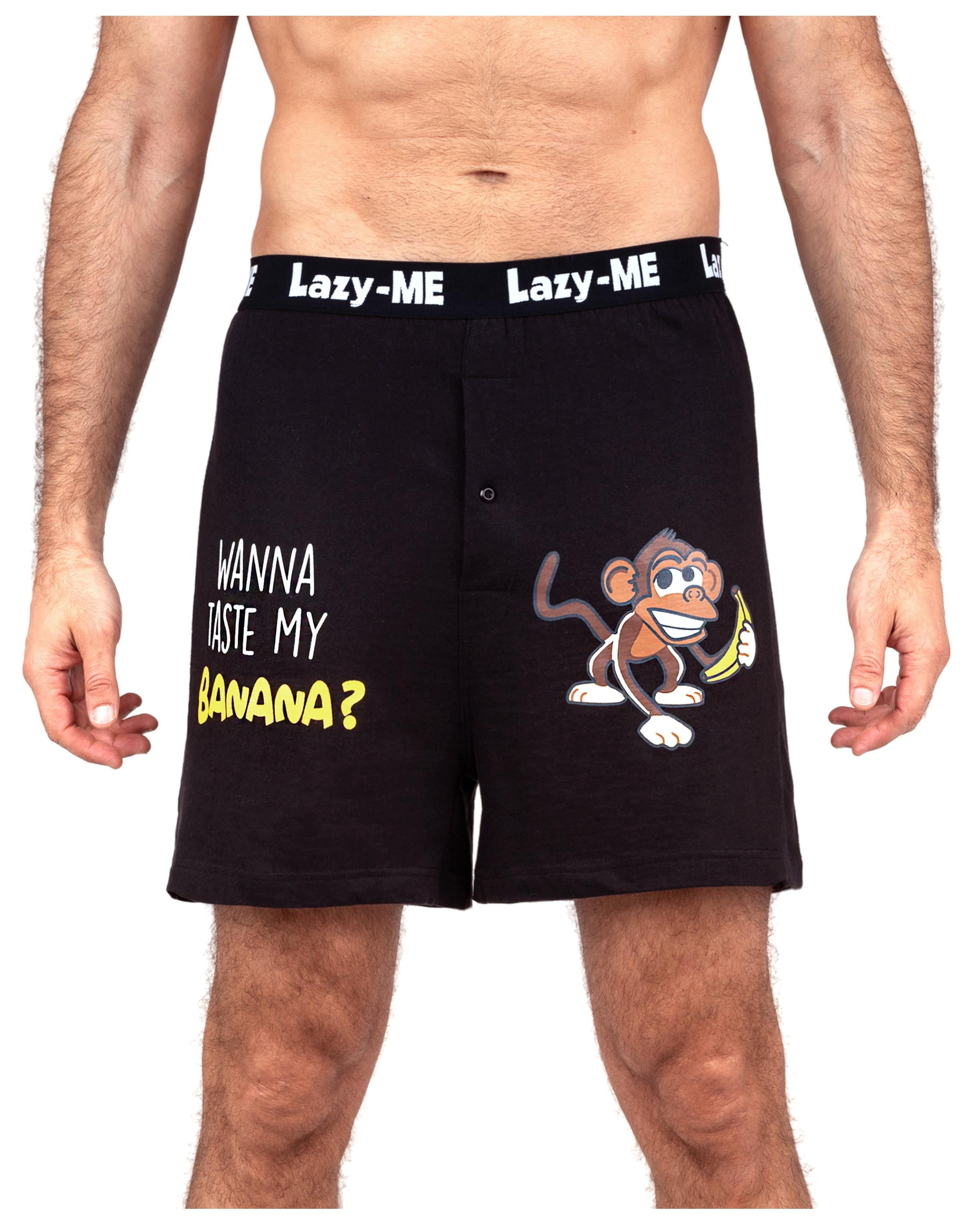 Gag Gifts for Him Lazy Me Men's Funny Novelty Boxer Shorts Humorous Underwear 