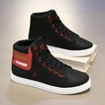 thumbnail image 2 of Men'S High-Top Skateboarding Shoes, Fashion Street Style, Solid Color, Lace-Up Closure, PU Upper, Fabric Lining, PVC Sole, Cloth Insole, Round Toe, for Spring/Fall, All-Season Casual Daily Wear, 2 of 9